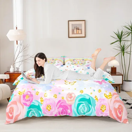 Miniatura 8 de Juego de ropa de cama de bandera estadounidense tamaño individual para habitación de niños y niños, juego de funda de edredón de águila calva, funda