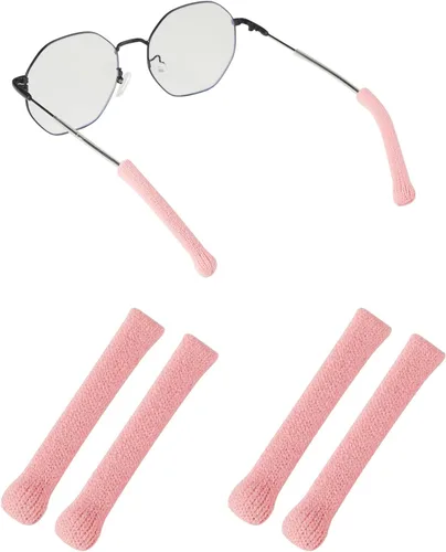 Miniatura 14 de Cojín de Oreja para Gafas de Tela de Algodón Tejido Suave Mejorado, Puntas de Patillas de Gafas Elásticas Antideslizantes Cómodas Retenedor
