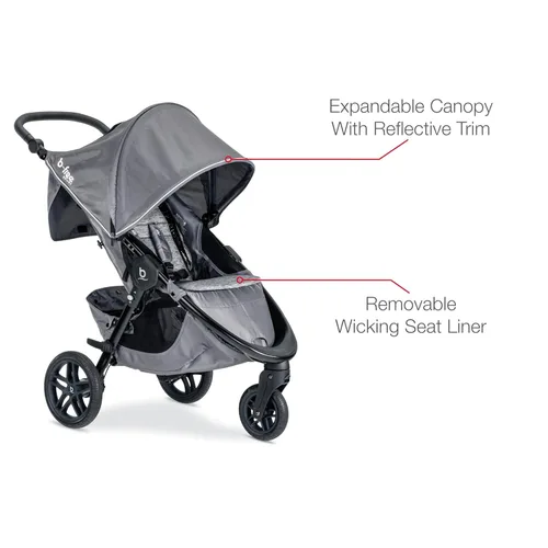 Miniatura 2 de Britax B-Free - Cochecito deportivo, Asher Cenicero.