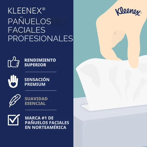 Miniatura 9 de Kleenex - Cubo de pañuelos faciales profesionales para negocios, cajas de pañuelos planos
