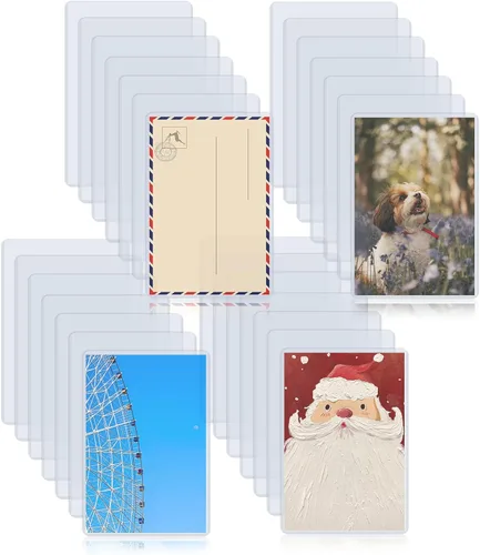 Miniatura 14 de Rainmae Paquete de 12 protectores rígidos de impresión de 8 x 10 pulgadas, protectores de hojas de páginas de plástico duro transparente, fundas