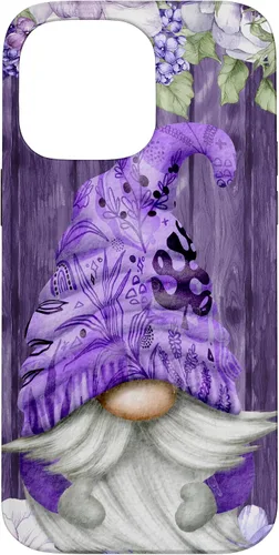 Miniatura 21 de Cute Purple Aesthetic Anemones Flower Pattern Lavender Gnome Case for iPhone 17