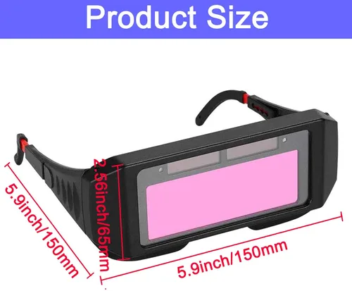 Miniatura 4 de Gafas de soldadura, gafas de soldadura con oscurecimiento automático solar, máscara de soldador de seguridad, casco con sombra ajustable, protección