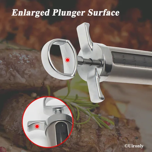 Miniatura 5 de Kit de inyección de carne para barbacoa, inyector de jeringa con sabor a condimento cajún para cocinar, parrilla, ahumador, barbacoa en pollo, pavo