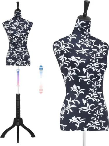 Miniatura 10 de Cuerpo de maniquí femenino, forma de vestido de 60 a 67 pulgadas, maniquí de costura, maniquí de torso con base de trípode de madera, maniquí