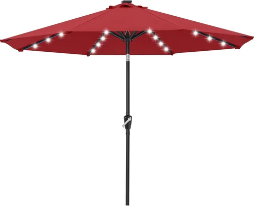 Miniatura 58 de ABCCANOPY Sombrillas solares duraderas para patio con 32 luces LED de 7.5 pies (beige claro)