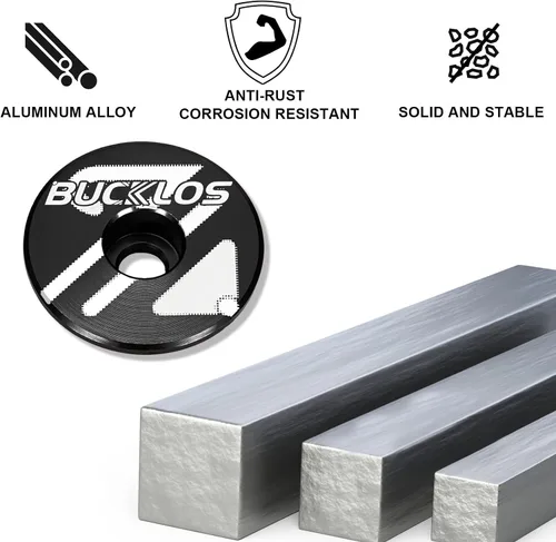Miniatura 7 de BUCKLOS Horquilla manual de suspensión de aire MTB QR de 29 pulgadas y tuerca de estrella de tapa superior