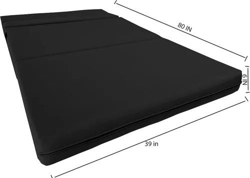 Miniatura 3 de D&D Futon Furniture Colchón plegable de espuma, tumbona para silla, sofá cama estudio para invitados, individual XL, 80 x 39 x 6 pulgadas de grosor