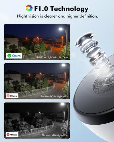 Miniatura 5 de Cámara de seguridad de ventana 2K de 3 MP, 5G y 2.4 GHz, WiFi para interiores, para seguridad en el hogar, con visión nocturna a color Starlight