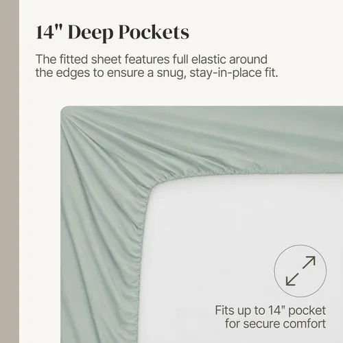 Miniatura 6 de Modern Threads - Sábanas lisas de microfibra suave, sábanas de microfibra de lujo, incluye sábana encimera, sábana bajera con bolsillos profundos