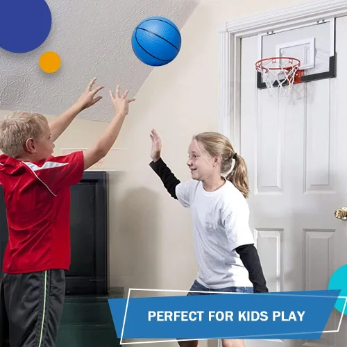 Miniatura 3 de Dilabnba Juego de Mini Baloncesto de 6 Pulgadas para Niños (Desinflado/Bomba Incluida) Mini Aro de Baloncesto para Puerta para Niños, Adolescentes