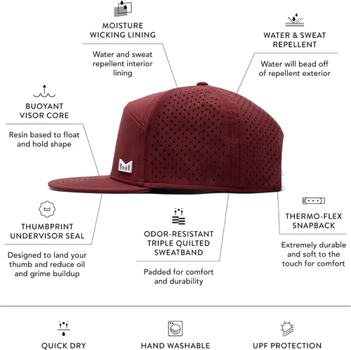 Miniatura 41 de melin Trenches Icon Hydro, gorra de rendimiento a presión, resistente al agua, para hombres y mujeres, golf, correr o entrenar