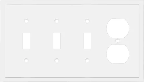 Miniatura 83 de Henne Bery Placa decorativa de pared con borde moderno, tapa de tomacorriente para cubrir enchufe, aleación de zinc maciza duradera