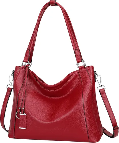 Miniatura 16 de Over Earth Genuine Leather Purses for Women Large Hobo Bags Lady Shoulder Handbags with Detachable Strap