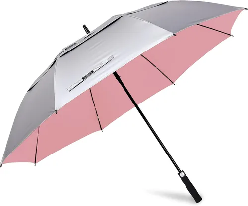 Miniatura 7 de G4Free Paraguas de golf con protección UV de 47/54/62/68 pulgadas, con apertura automática, doble toldo con ventilación de gran tamaño, extra