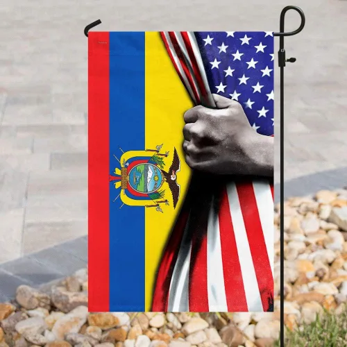 Miniatura 4 de Banderas-Bandera de Ecuador de Estados Unidos QNK464F, bandera de jardín (11.5 x 17.5 pulgadas) - Banderas de jardín de Estados Unidos de poliéster