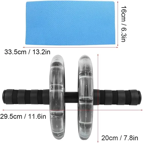 Miniatura 2 de HERCHR Rueda de rodillo para abdominales, kit de ruedas de ejercicio abdominal, barra de flexión, equipo de gimnasio en casa para hombres y mujeres