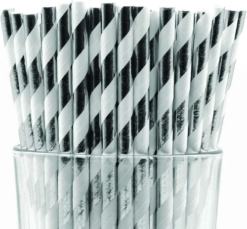 Miniatura 19 de Paquete de 150 pajitas de papel biodegradables con lunares rojos de 4 capas (compostables, no tóxicas, sin BPA)