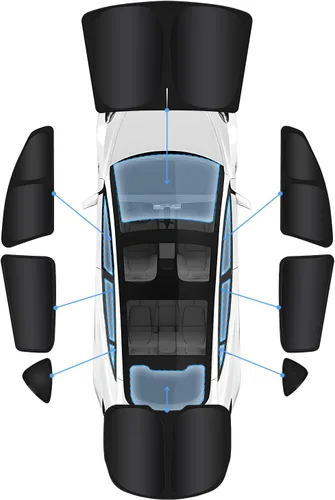 Miniatura 10 de Parasol negro para techo solar impermeable – Compatible con Tesla Model 3/Highland 2020-2026 – Bloqueo UV y reducción de calor – con hebilla negra