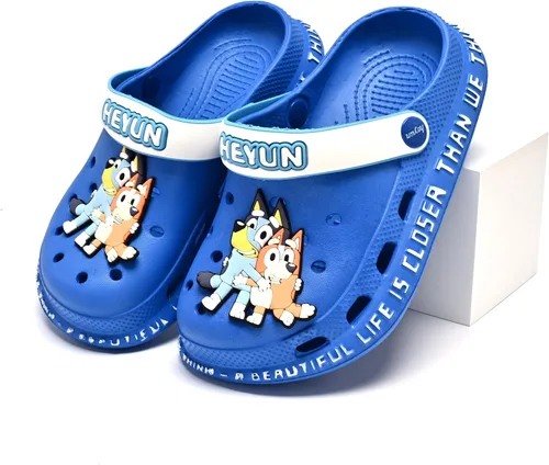iyhcquv Zuecos unisex para niños y niñas, zuecos de jardín, zapatos de playa para niños, sandalias para interiores y exteriores
