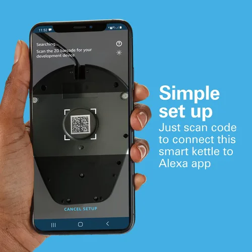 Miniatura 6 de Hamilton Beach Tetera eléctrica inteligente y caldera de agua, funciona con Alexa, 1.7 litros, ebullición rápida 1500 vatios, inalámbrica, mantiene