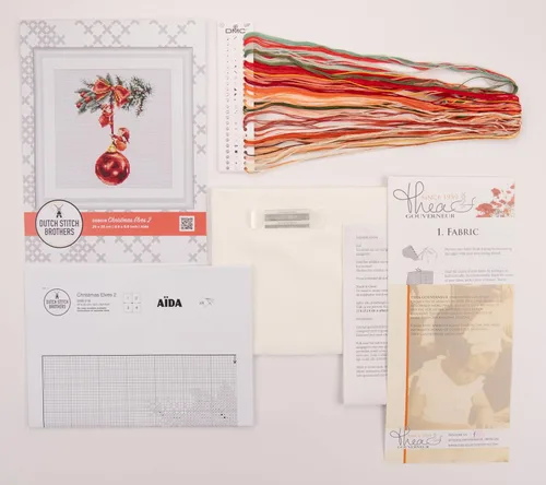 Miniatura 3 de DUTCH STITCH BROTHERS - Kit de punto de cruz contado - DSB018A - Elfos de Navidad 2- Aida - 9,8 x 9,8 pulgadas - Bricolaje para adultos