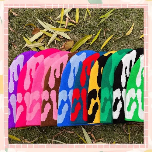 Miniatura 6 de Elnuqok Gorro de punto para mujer, gorro de invierno inalámbrico con diseño de calavera
