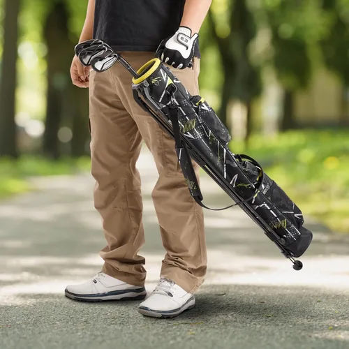 Miniatura 3 de Golf Stand Bag, 2 Way Dividers Golf Bag, Sunday Golf Bag Lightweight Par 3 Golf Bag, Pitch and Putt Youth Golf Bag with Multiple Storage Pockets for