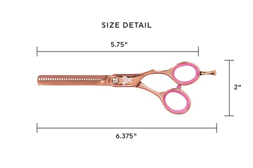 Miniatura 3 de Cricket Shear Xpressions Hey Rosie 30T Tijeras Profesionales para Cortar Cabello - Tijeras de Barbero, Acero Inoxidable Japonés, Ideales