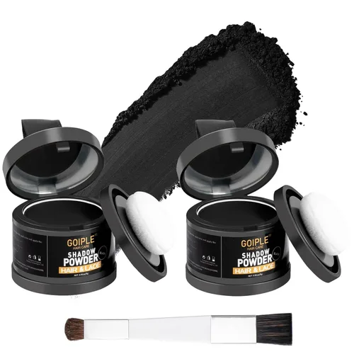 Miniatura 11 de Polvo de cobertura de raíces en polvo para mujeres, tinte de cabello para retoque de raíces para puntos calvos, cejas, línea de barba, fibras