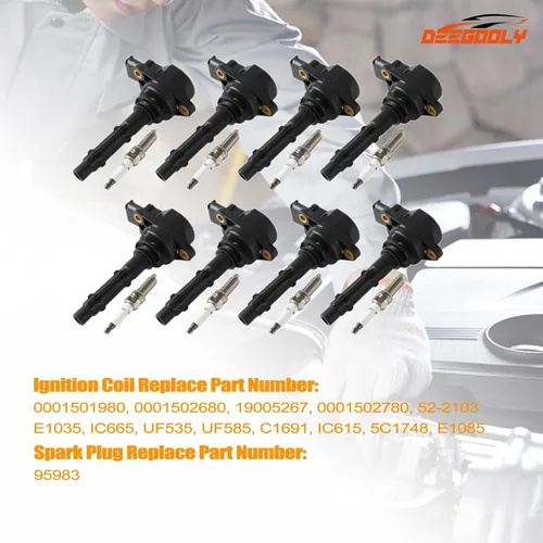 Miniatura 3 de Paquete de 8 bobinas de encendido UF535 de 8 piezas y bujías de iridio compatibles con Mercedes-Benz CLS550 E550 S550 GL450 SL550 ML550 S450 CL550