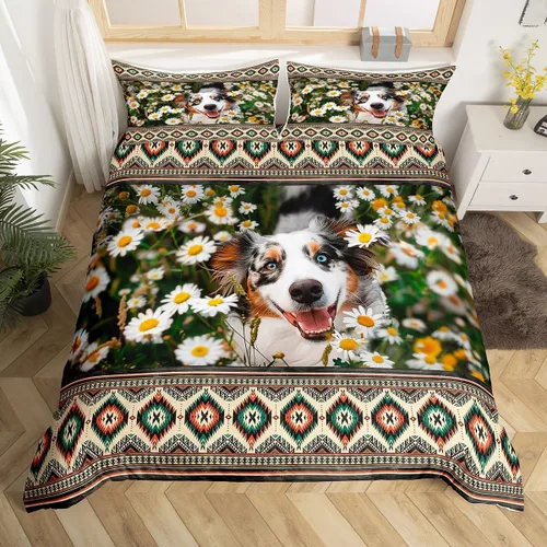 Miniatura 44 de Juego de funda de edredón de elefante bohemio para niños, tamaño individual, juego de ropa de cama de mandala bohemio de 2 piezas para decoración