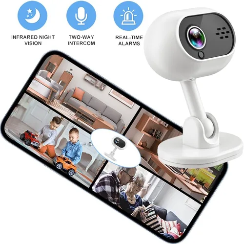 Miniatura 7 de Cámara de intercomunicación de voz IP Wifi 1080P, Cámara interior de acción de seguridad, Dispositivo de visión nocturna Mini vigilancia, 1080P WIFI