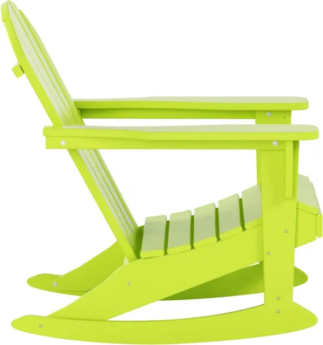 Miniatura 226 de WestinTrends Silla mecedora Malibu de poliéster para exterior/patio Adirondack, Negra
