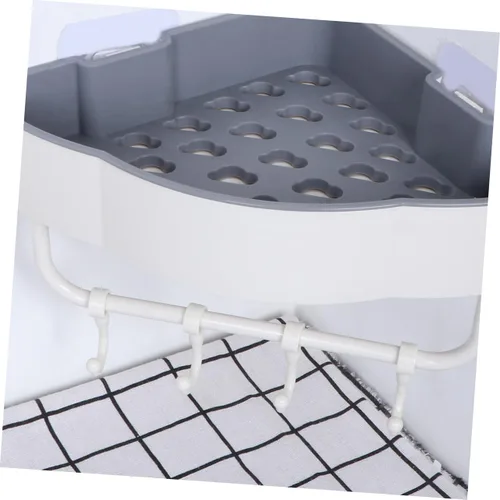 Miniatura 2 de Cabilock Organizador de baño, cesta sobre estante de inodoro, estante de montaje en pared, estante de almacenamiento de plástico, soporte
