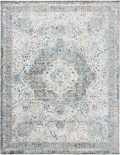 Miniatura 3 de SAFAVIEH Winston Collection - Alfombra de pasillo, 2 pies 2 pulgadas x 8 pies, color azul y crema, diseño envejecido, no desprende pelusa y de fácil