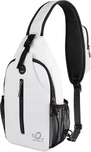 WATERFLY Bolsa pequeña de senderismo: mochila cruzada para el pecho, mochila para hombres y mujeres con correa de hombro agradable a la piel