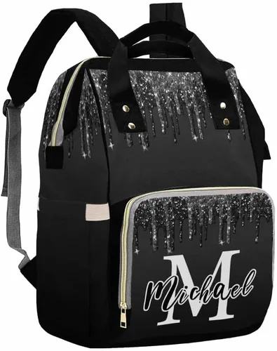 Miniatura 13 de Artsadd Bolsa de pañales con foto personalizada para mamá, mochila personalizada con correas para cochecito, bolsa de hombro de viaje grande, bolsa
