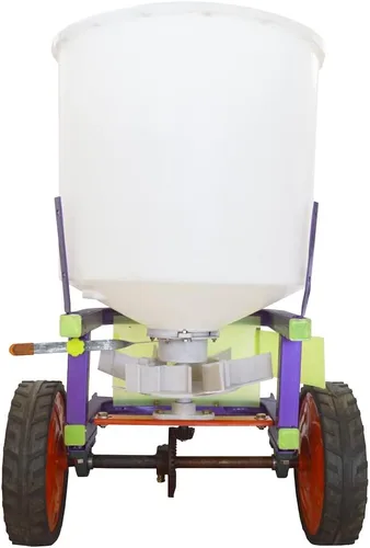 TECHTONGDA Esparcidor de fertilizante de 220 libras Esparcidor de difusión ATV Remolque detrás del fertilizante Semilla de sal Esparcidor de hielo