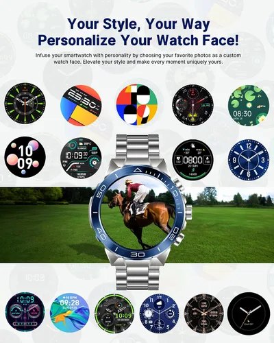 Miniatura 8 de Reloj inteligente para hombre (respuesta/hacer llamadas), pantalla AMOLED de 1.43 pulgadas con monitor saludable de 24 horas, más de 100 modos