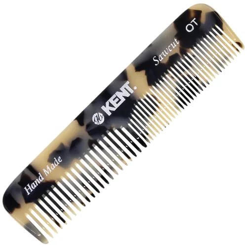 Kent OT TW Peine de Bolsillo - Peine de Cabello Hecho a Mano de Dientes Finos y Anchos para Hombres, Mujeres y Niños - Peine de Viaje, Barba y