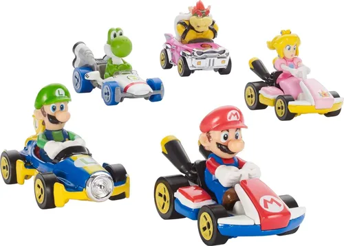Miniatura 6 de Hot Wheels GBG28 Mario Kart 1:64 Die-Cast Peach con Vehículo Kart Standard