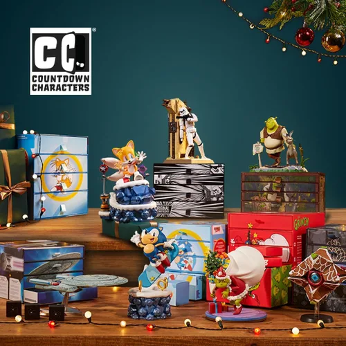 Miniatura 7 de CC Countdown Characters Figura coleccionable de Shrek 2024, mercancía oficial de Shrek, estatua del calendario de Adviento para construir