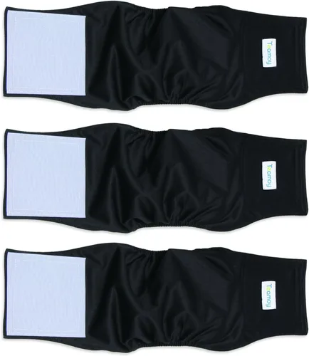 Miniatura 14 de Teamoy Pañales reutilizables para perros machos, bandas lavables para el vientre para cachorros, paquete de 3