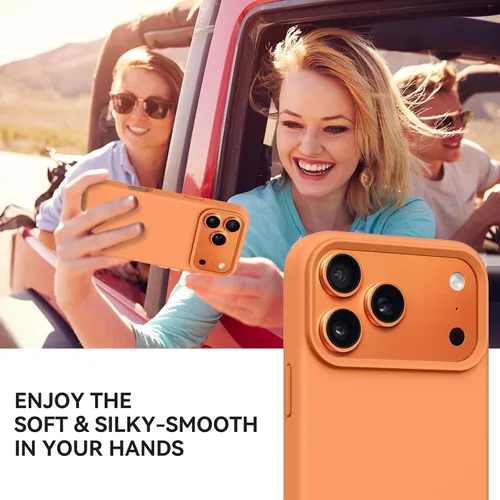 Miniatura 410 de GUAGUA Funda compatible con iPhone 17 Pro Max de 6.9 pulgadas, silicona líquida, goma de gel suave, delgada, forro de microfibra delgada