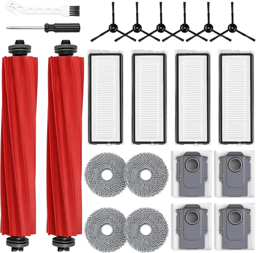 Miniatura 16 de Juego de 8 almohadillas de limpieza para aspiradora robot Roborock QV 35A/Saros 10R/Q Revo/Qrevo S/Qrevo Pro/Qrevo Plus/Qrevo Master/Qrevo