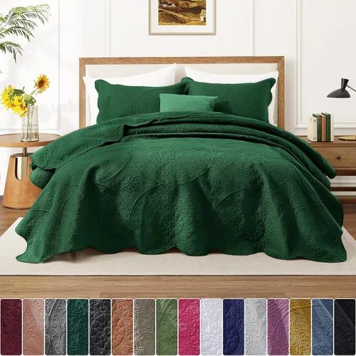Miniatura 299 de MOONLIGHT20015 Edredón tamaño King (106 x 96 pulgadas) con 2 fundas de almohada (20 x 36 + 2 pulgadas) para todas las estaciones, juego de cama Azul