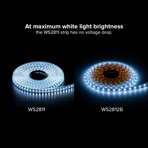 Miniatura 6 de BTF-LIGHTING Tira de luz LED RGB WS2811 direccionable de 2835SMD con color persiguiendo 9.8 pies DC24V 108LED/m 18píxeles/m 8mm de ancho IP65