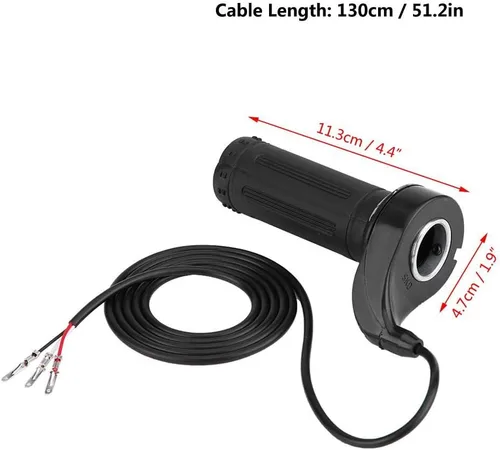 Miniatura 2 de Empuñadura del acelerador, acelerador universal de velocidad de giro con conexión de 3 cables para scooter eléctrico, bicicleta, bicicleta