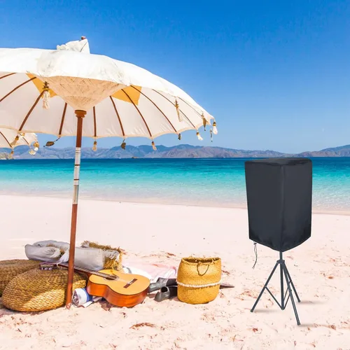 Miniatura 5 de Cubierta de altavoz para exteriores de 15 pulgadas, cubierta protectora de altavoz vertical, protector solar, bolsa de protección contra el polvo